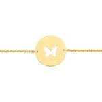 Bracelet bébé or jaune 750/18 ct, Papillon