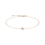 Bracelet or jaune 750/18 ct avec diamants 0.05 ct H/si
