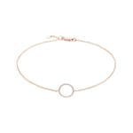 Armband 750/18 K Roségold mit Diamanten 0.09 ct H/si