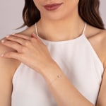 Armband 750/18 K Roségold mit Diamanten 0.11 ct H/si - AR-69739-RG
