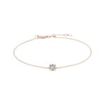 Armband 750/18 K Roségold mit Diamanten 0.11 ct H/si