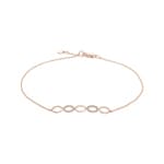 Bracelet or rosé 750/18 ct avec diamants 0.15 ct H/si