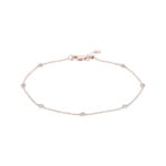 Armband 750/18 K Roségold mit Diamanten 0.20 ct H/si