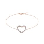 Armband 750/18 K Roségold mit Diamanten 0.50 ct H/si