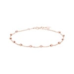 Armband 750/18 K Roségold mit geschliffenen Kugeln 2.5mm, 19cm