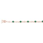 Bracelet or rosé 750/18 ct avec émeraudes - AR-23689-SMA-RG