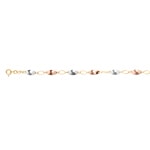 Bracelet or tricolore 750/18 ct 18cm