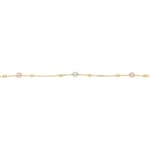 Bracelet 750/18 K Three-tone Gold with polished Beads - AR-1830001-GG