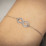 Bracelet 750/18 K White Gold Infinity 18cm - 7757GR-18