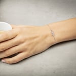 Bracelet 750/18 K White Gold Infinity 18cm - 7757GR-18