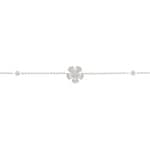 Armband 750/18 K Weissgold Blume mit Diamanten 0.32 ct H/si - AR-00756-WG