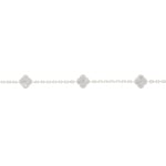 Bracelet 750/18 K White Gold Cloverleaves with Diamonds 0.81 ct H/si - AR-01021-WG