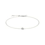 Bracelet 750/18 K White Gold with Diamond 0.05 ct H/si