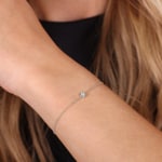 Armband 750/18 K Weissgold mit Diamant 0.10 ct H/si - AR-72306-WG