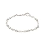Bracelet 750/18 K White Gold with Diamond 0.38 ct H/si