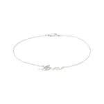 Armband 750/18 K Weissgold mit Diamanten 0.03 ct H/si, Love
