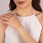 Bracelet or gris 750/18 ct avec diamants 0.11 ct H/si - AR-69739-WG