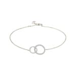 Armband 750/18 K Weissgold mit Diamanten 0.12 ct H/si