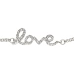 Armband 750/18 K Weissgold Love mit Diamanten 0.12 ct H/si - AR-54284-WG