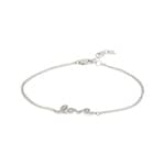 Bracelet 750/18 K White Gold with Diamonds 0.12 ct H/si, Key