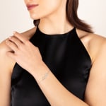 Bracelet 750/18 K White Gold Infinity with Diamonds 0.25 ct H/si - BO3WG