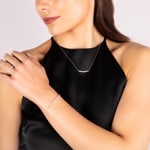 Bracelet or gris 750/18 ct avec diamants 0.41 ct H/si - BO37WG