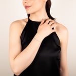 Bracelet or gris 750/18 ct Croix avec diamants 1.00 ct H/si - AR-69459-WG