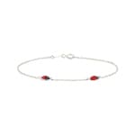 Armband 750/18 K Weissgold mit Marienkäfer