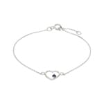 Armband 750/18 K Weissgold mit Saphir, Herz