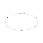 Bracelet or gris 750/18 ct avec saphirs & diamants 0.06 ct H/si