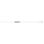 Bracelet 750/18 K White Gold with Emeralds & Cubic Zirconia
