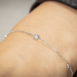 Bracelet 750/18 K White Gold with Cubic Zirconia - 772GZ-18