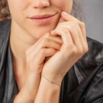 Bracelet 750/18 K White Gold with Cubic Zirconia - 772GZ-18