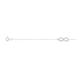 Bracelet 750/18 K White Gold with Cubic Zirconia, Infinity