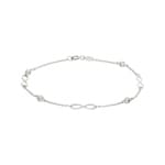 Armband 750/18 K Weissgold mit Zirkonia, Infinity