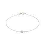 Armband 750/18 K Weissgold mit Zirkonia, Kreuz