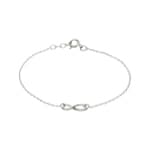 Armband 925 Silber rhodiniert 18cm, Infinity