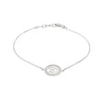 Bracelet Argent 925 rhodié 19cm, Ancre