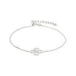 Armband 925 Silber rhodiniert 19cm, Double Infinity