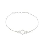 Bracelet 925 Silver rhodium-plated 19cm, Fantasy