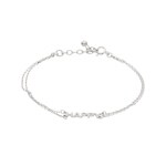 Armband 925 Silber rhodiniert 19cm, Happy