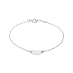 Bracelet Argent 925 rhodié 19cm, Cœur