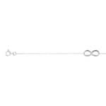 Armband 925 Silber rhodiniert 19cm, Infinity