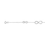 Armband 925 Silber rhodiniert 19cm, Infinity