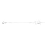 Armband 925 Silber rhodiniert 19cm, Katze