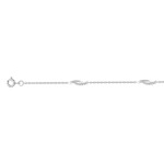 Armband 925 Silber rhodiniert mit Zirkonia 18cm - ASBZ61Z18