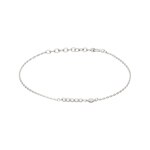 Armband 925 Silber rhodiniert mit Zirkonia 19cm - ABA142Z18