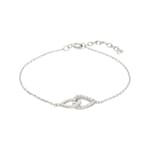 Bracelet Argent 925 rhodié avec zircones 19cm - ASBS17Z18
