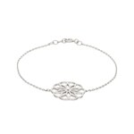 Armband 925 Silber rhodiniert mit Zirkonia 19cm, Ornament