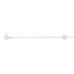Armband 925 Silber rhodiniert mit Zirkonia Solitär 19cm